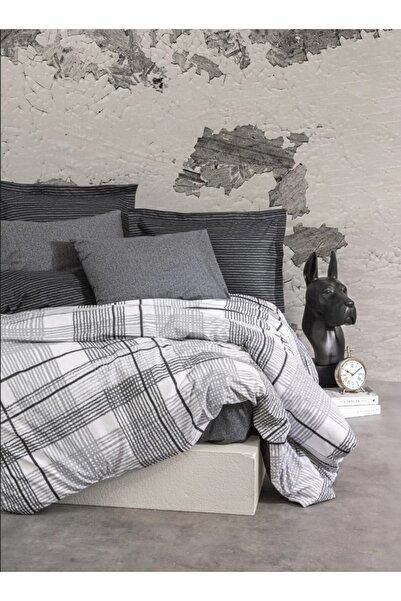 Cotton Box طقم غطاء لحاف مزدوج حديث سوف أنثراسايت 8680108071380