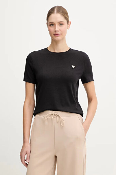 Guess Sonia Cycling Crew Neck Short Sleeve Дамска черна тениска V6RI17KD741-JBLK