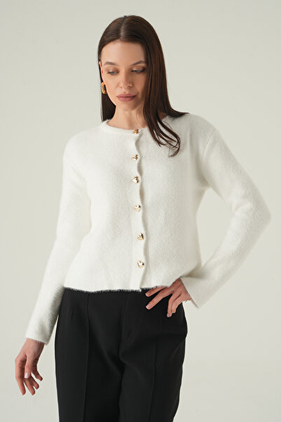 Rays 2241 سترة بياقة دائرية وأزرار إكرو