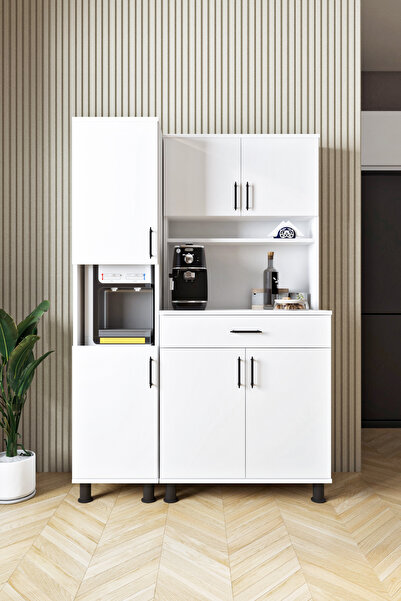 Esl0169 Multipurpose Coffee Corner and Water Dispenser Cabinet White