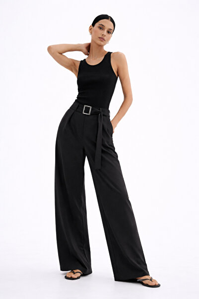 Noa&Noa بنطلون واسع الساق مع تفاصيل حزام عند الخصر