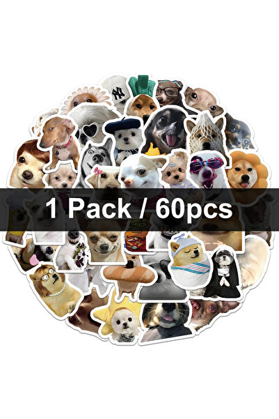 Choice 60pcs 30/60/180 Funny Dogs Stickers Cartoon Cute Decals Toy Stationery...