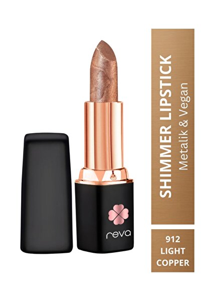 REVA Shimmer Lipstick – Vegan ve Temiz İçerikli Işıltılı Parlak Ruj Metalic L...