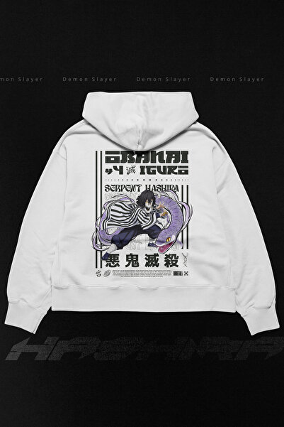 Brutal Dept. Demon Slayer Obanai Iguro Oversized Hoodie, Unisex