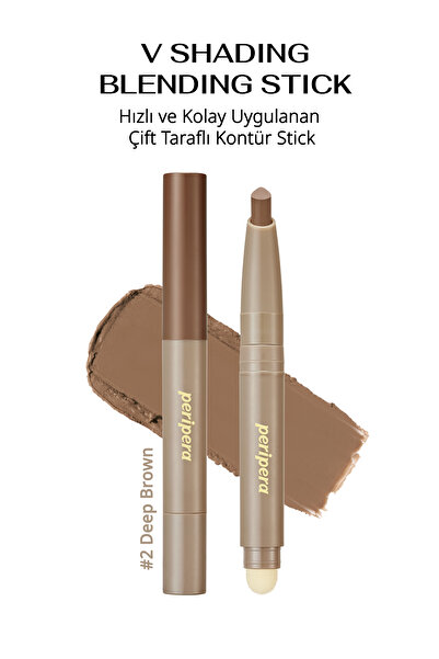 PERIPERA Pratik Uygulanan Çift Taraflı Kontür Stick PERIPERA V Shading Blendi...