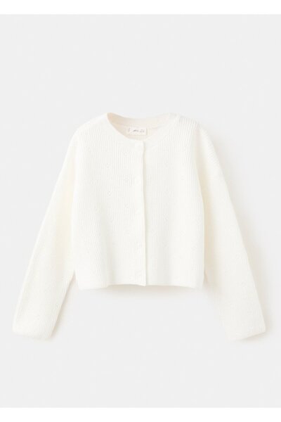 MANGO Baby İşleme detaylı triko hırka