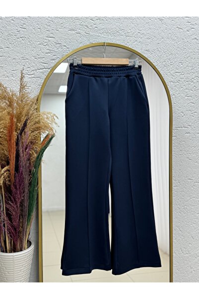 BENAHOLL Bemuna İspanyol Paça Çımalı Scuba Pantolon-EU2450 Lacivert