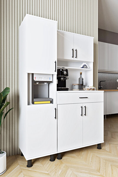 ASES Esl0169 Çok Amaçlı Kahve Köşesi ve Sebil Dolabı Beyaz