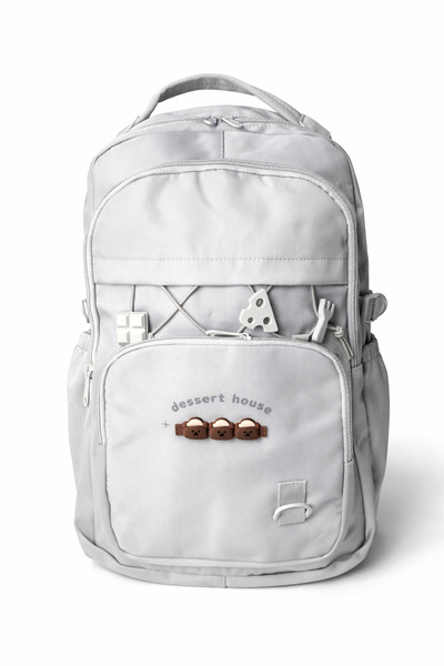 Ecrou Gray 2 Compartment Pocket School Backpack