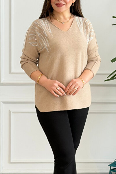 Yağmur Butik Tricotaje cu pietre în formă de aripi de înger