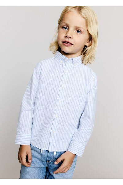 MANGO Baby Striped Oxford Shirt