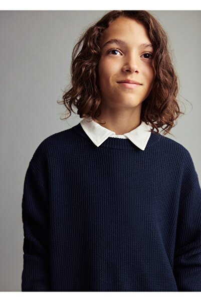 MANGO Kids Pamuklu triko kazak