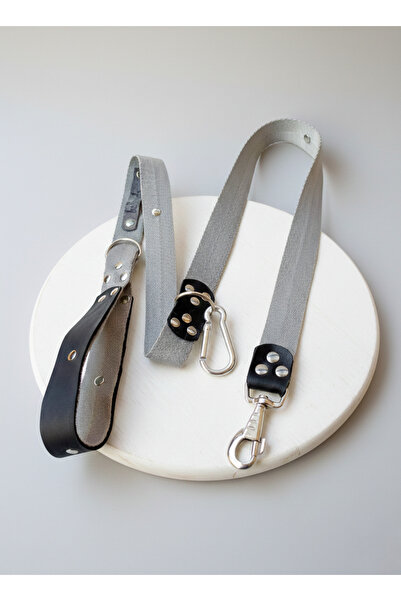 balkonda حزام مشي للكلاب بعرض 2.5 سم بلون موحد وحبل عمودي مدخن