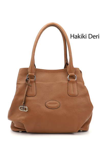 GÖNDERİ(R) Kadın Taba Floter Hakiki Deri El ve Omuz Çantası