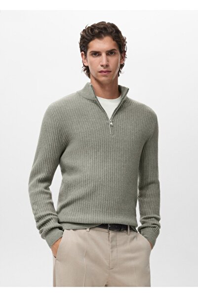 MANGO Man Ribana fermuarlı yaka kazak