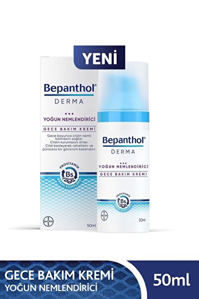 Bepanthol Derma Yoğun Nemlendirici Gece Bakım Kremi 50 ml Provitamin B5 Bakım...