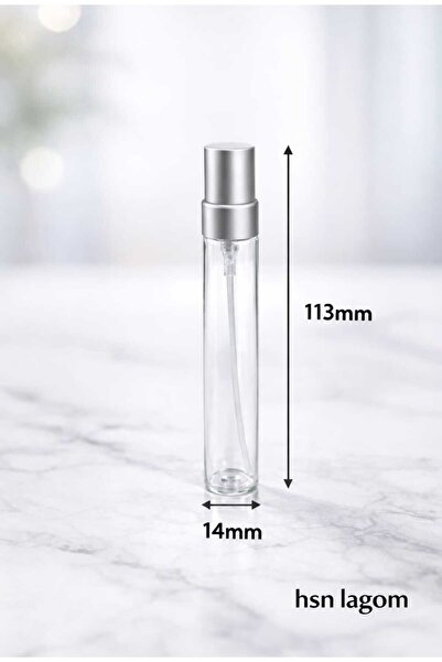 HSN LAGOM Boş kalem parfüm şişesi 10 ml cam gümüş silver hsn lagom( 1 ADET)
