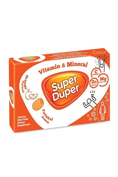 Super Duper PORTAKAL AROMALI PASTİL 3' lü AVANTAJ PAKET
