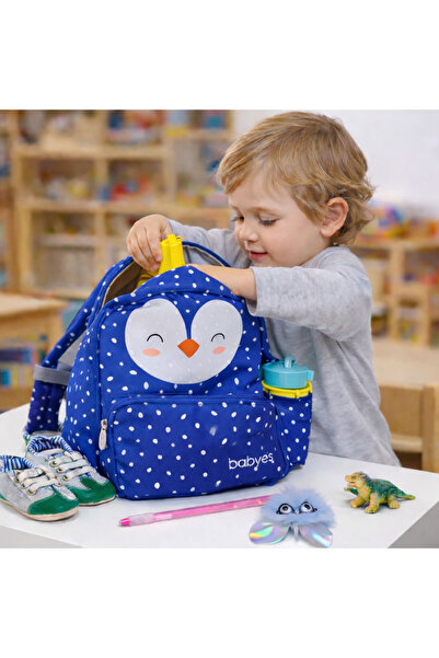 Babyes Sevimli Penguen Figürlü Çocuk Sırt Çantası (0-7 YAŞ) - Kreş,Anaokulu Ç...