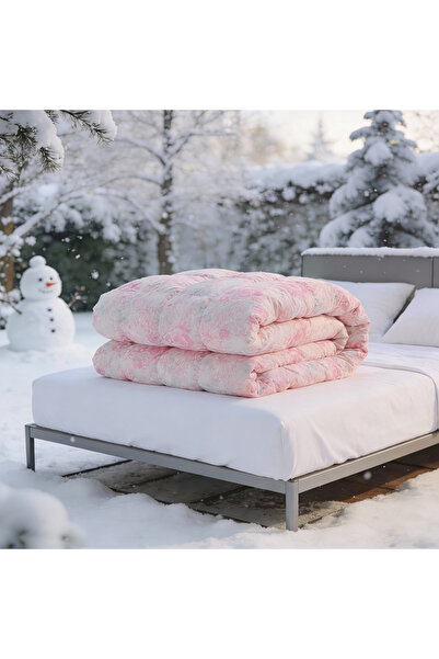 happynest HappyNest Winter Duvet, floral, pink, 150x200 cm, with 30% goose do...