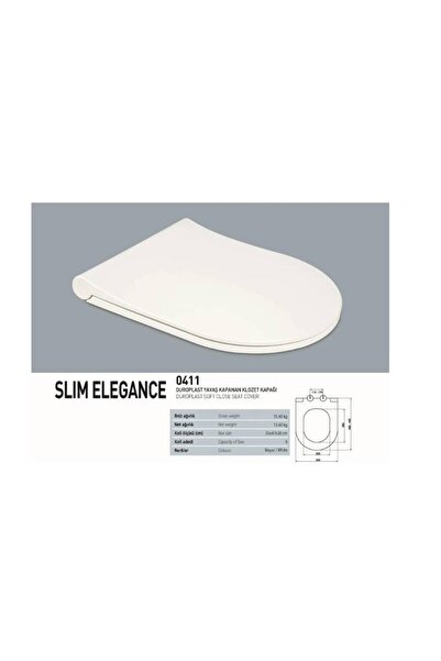 NKP - Duroplast Slım Elegance Yavaş Kapanan Klozet Kapak - 0411