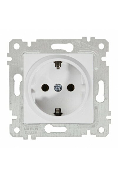 Mutlusan Priză cu împământare Rita Mekanizma (ALB)