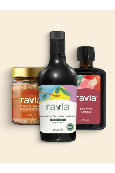 Ravla 3'lü Ürün - Kids Meyvemsi Organik Zeytinyağı 500ml /17 Sebzeli Tarhana ...