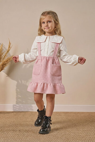 Minipodyum Rochie pentru fete cu buzunar tip cămașă, pentru sărbători