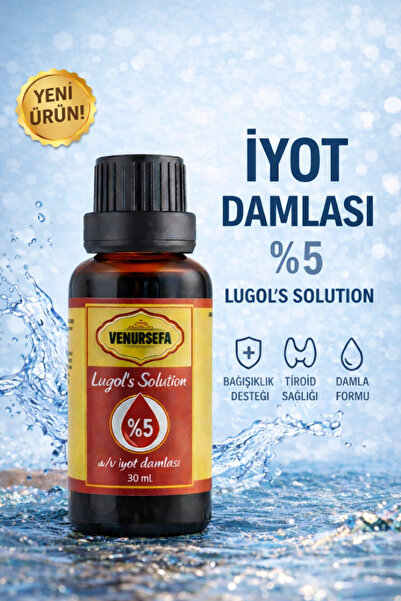 Venur Sefa Sağlığınız İçin Lugol’s Solution %5 İyot Damla 30 Ml – Takviye Edi...