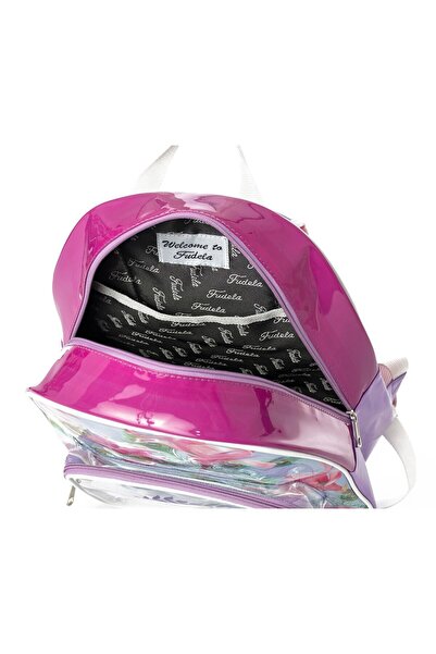 Fudela Rucsac Nueva Lila de 13-14 inch, impermeabil, din PVC, pentru școală și uz zilnic, cu compartiment pentru laptop