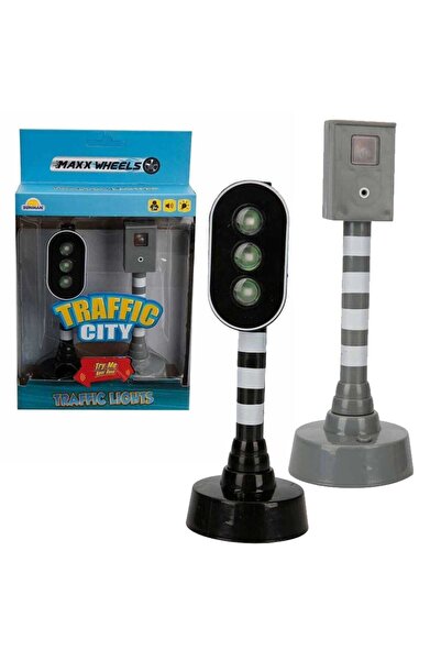 YıldızDükkan Eğitici Oyuncak Maxx Wheels Sesli Ve Işıklı Trafik Işık Trafik L...