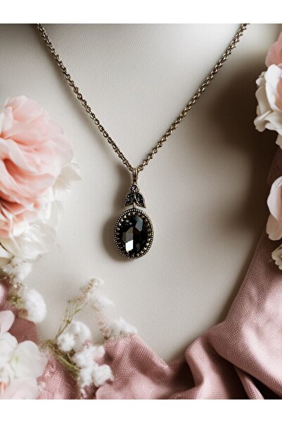 FAYRA ACCESSORIES Kristal Taşlı Oval Kesim Kolye