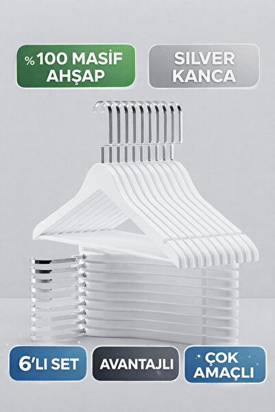 Onouqo Set de 6 umerașe din lemn pentru haine – Umerașe ultra-luxe premium di...