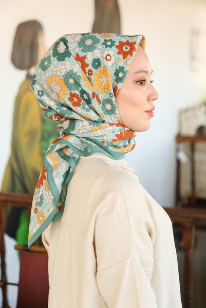 Hint İpek Floral Patterned Modal Scarf Mdlv01-02