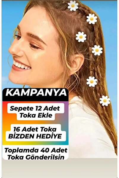 modares Papatya Pens Mandal Toka 2 Adet Klips Toka Saç Süsü