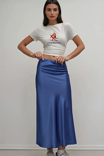 Hiccup Ψηλόμεση σατέν μίντι φούστα