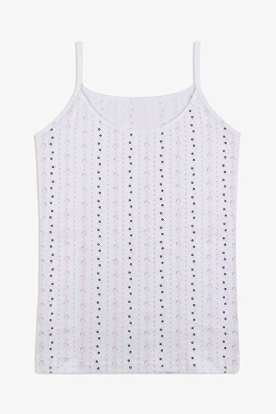 koza iç giyim قميص داخلي نسائي من القطن الليكرا منقوش