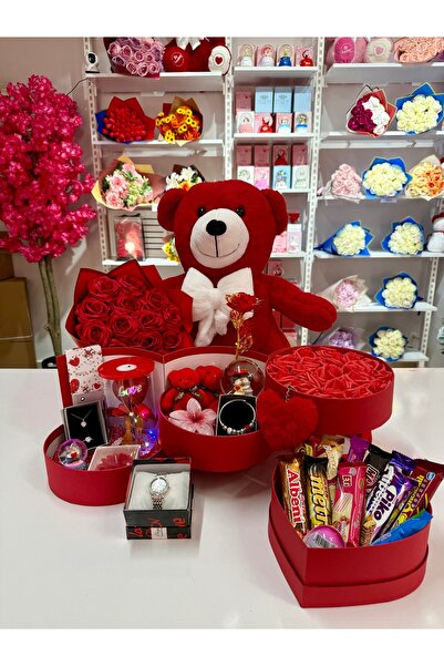 AYIEVRENİ Kırmızı Kat Kat Mutluluk - Sevgiliye Özel Hediye | Kar Küresi | Tak...