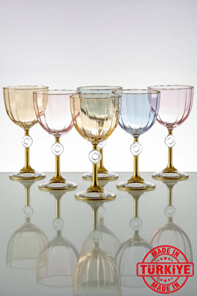 Heda Porselen Diamond 6 Piece Presentation Glass Set (Made in Turkey)