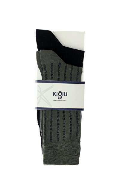 Kiğılı Set de 2 șosete din bumbac cu dungi