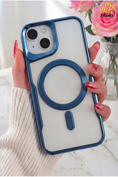 Fibaks iPhone 13/14/15 Kılıf Prizma Kamera Çıkıntılı Magsafe Şarj Destekli Ma...