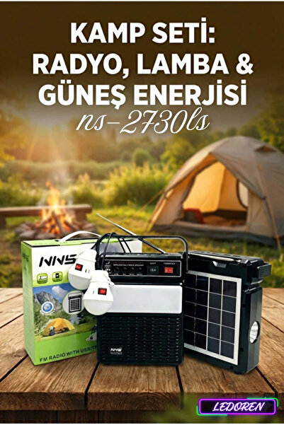 L'eDoren NS-2730LS Güneş Enerjili FM AM SW Bluetooth Portatif Radyo NNS