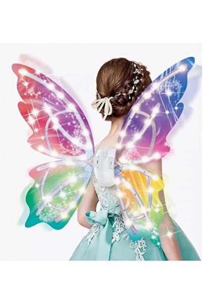 divendi-ro Aripi electrice pentru zâne, cu lumină LED și vibrații, 67x57cm, m...