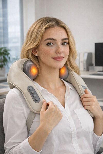 Genel Markalar Ovmalı Isıtmalı Yoğurmalı Boyun Sırt Bel Masaj Cihazı – Akupun...