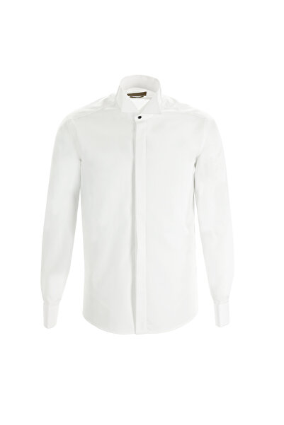 Abdullah Kiğılı Βαμβακερό πουκάμισο Ata Collar Slim Fit Slim Fit