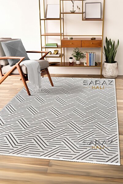 SARAZ HALI Ada Kilim Modern Salon Mutfak Koridor Kesme Yolluk Dokuma Makine H...