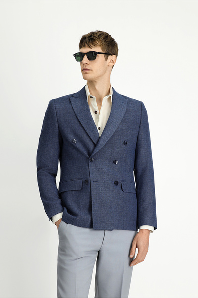 Kiğılı Μπουφάν με κανονική εφαρμογή με σχέδια με διπλό στήθος