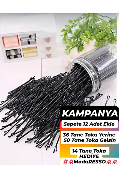 modares Kadın Siyah Tel Toka 3 Adet