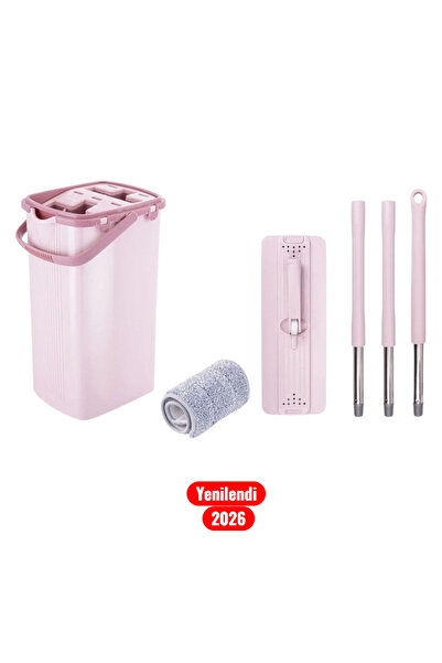 Dükkanönü Sillgech Compact Temizlik Paspas Seti Siyah-pembe Eh-213