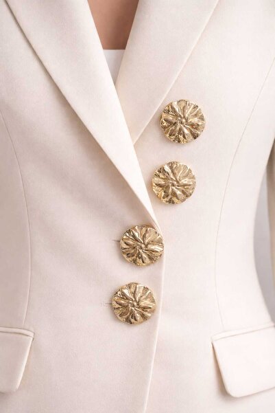 İMREN AKSESUAR DESIGN SPECIAL BUTON METALIC DE DIMENSIUNE MARE ACOPERIT CU AU...